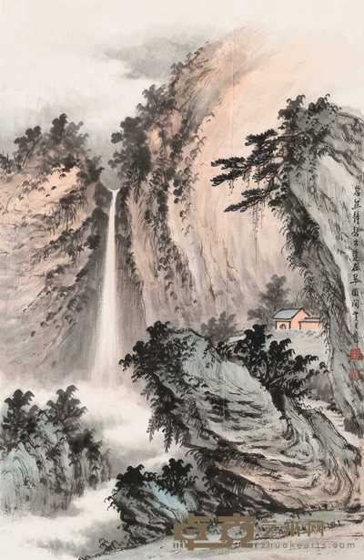 黄君璧 钟磬翠微 镜心 69.8×45.3cm